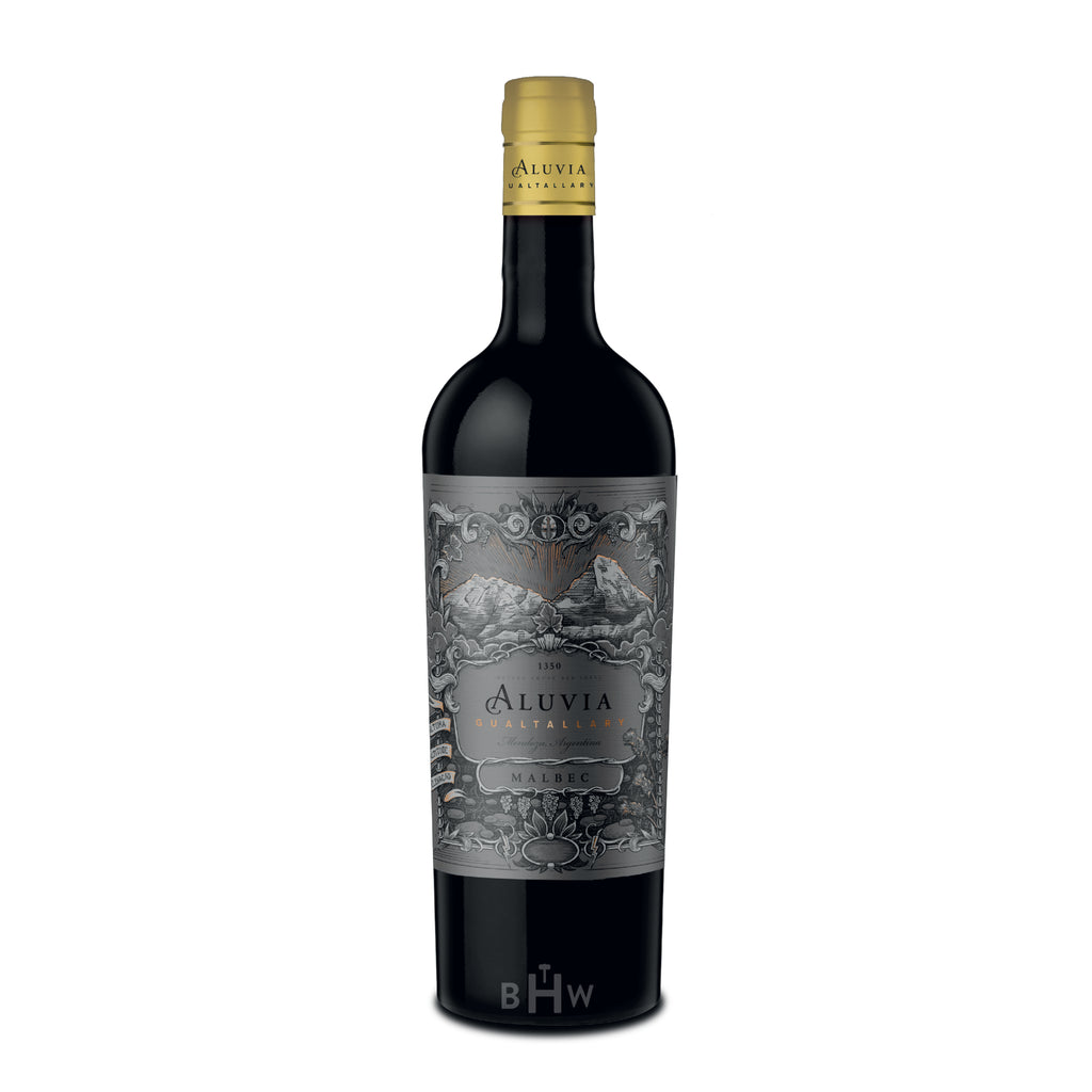 2023AluviaMalbecGualtallary wine bottle.