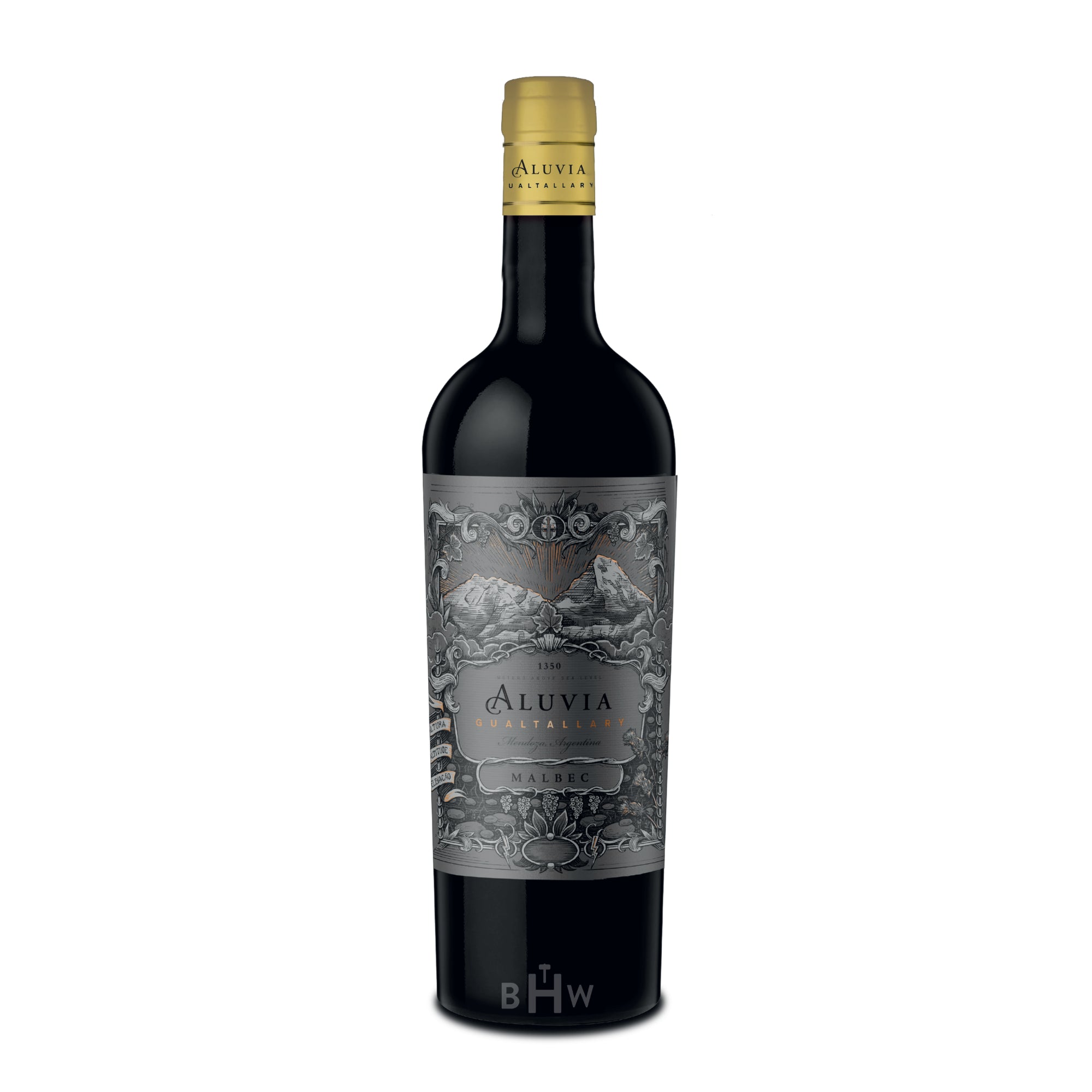 2023AluviaMalbecGualtallary wine bottle.