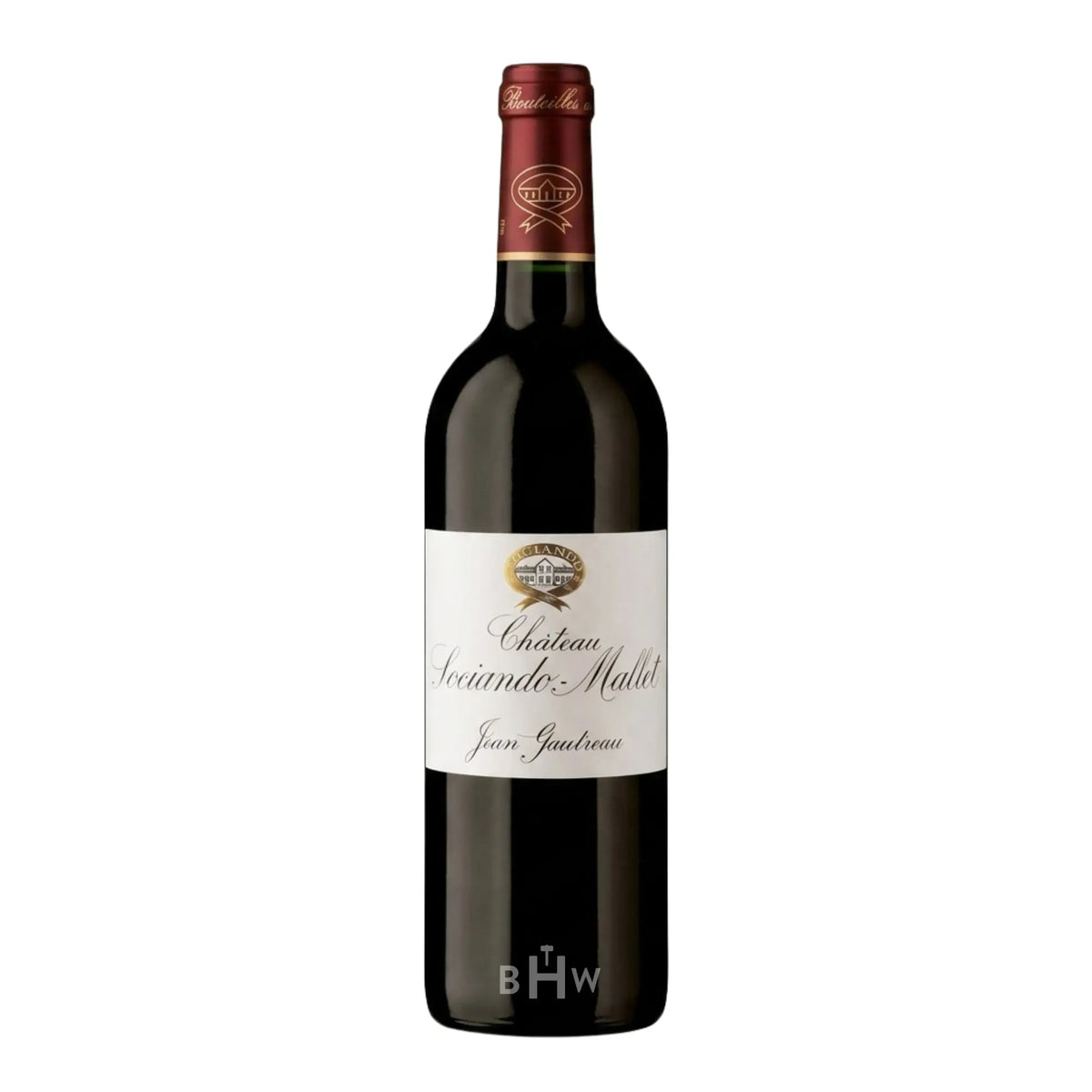 2023 Château Sociando-Mallet Haut-Médoc Jean Gautreau red wine bottle, curated by Big Hammer Wines.