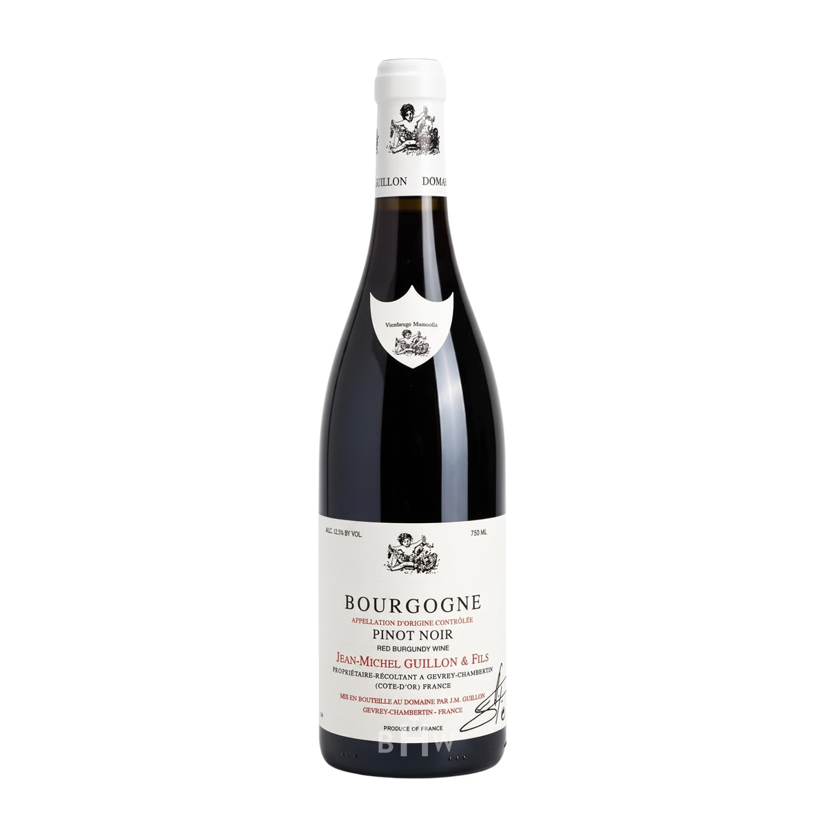 2023 Domaine Jean-Michel Guillon & Fils Bourgogne Pinot Noir "Terroir de Gevrey" single red wine bottle, curated by Big Hammer Wines.