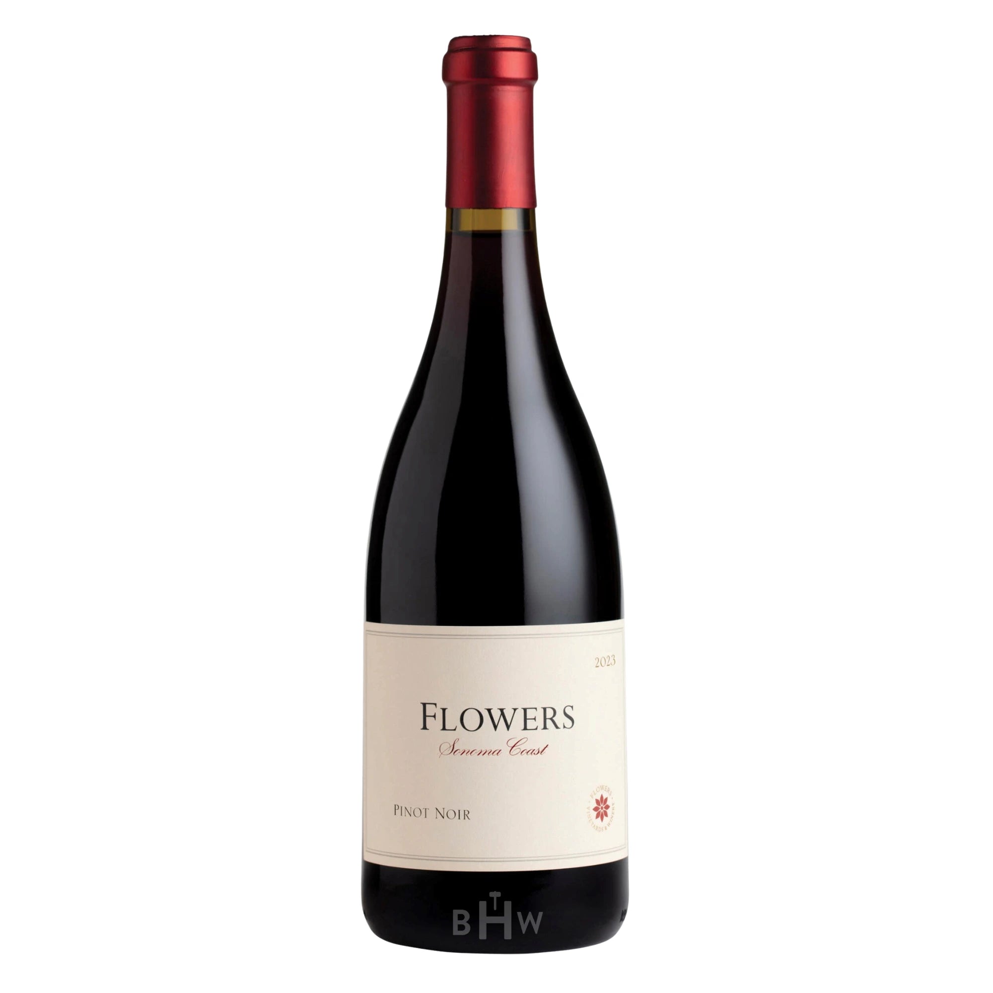 2023 Flowers Sonoma Coast Pinot Noir wine bottle.
