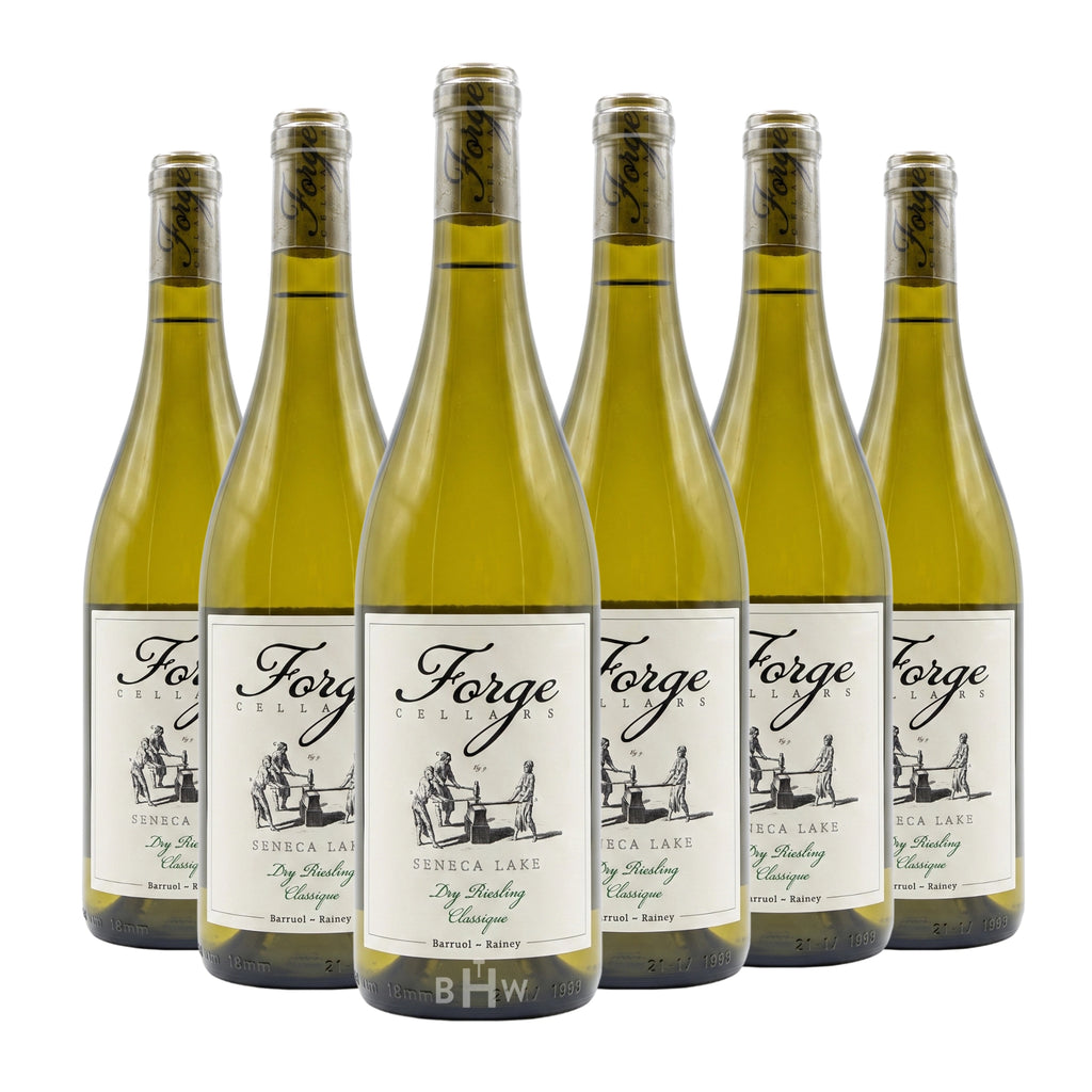Six bottles of 2023 Forge Cellars Riesling Classique New York (6x750ml), curated by Big Hammer Wines.