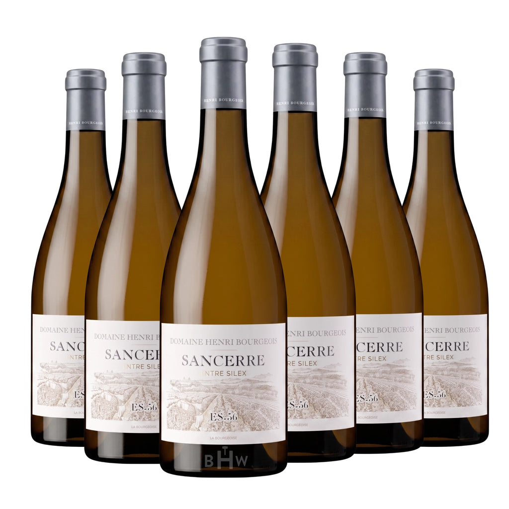Six bottles of 2023 Domaine Henri Bourgeois 'ES-56' Sancerre Sauvignon Blanc white wine. Curated by Big Hammer Wines.