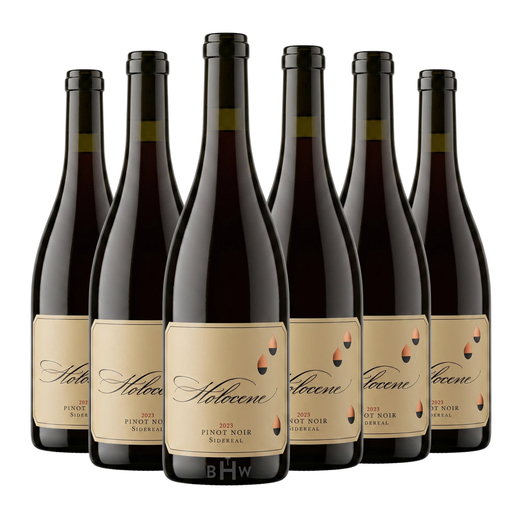 A 6-bottle pack of 2023 Holocene Sidereal Pinot Noir Ribbon Ridge Willamette Valley 750ml red wine, curated by Big Hammer Wines.