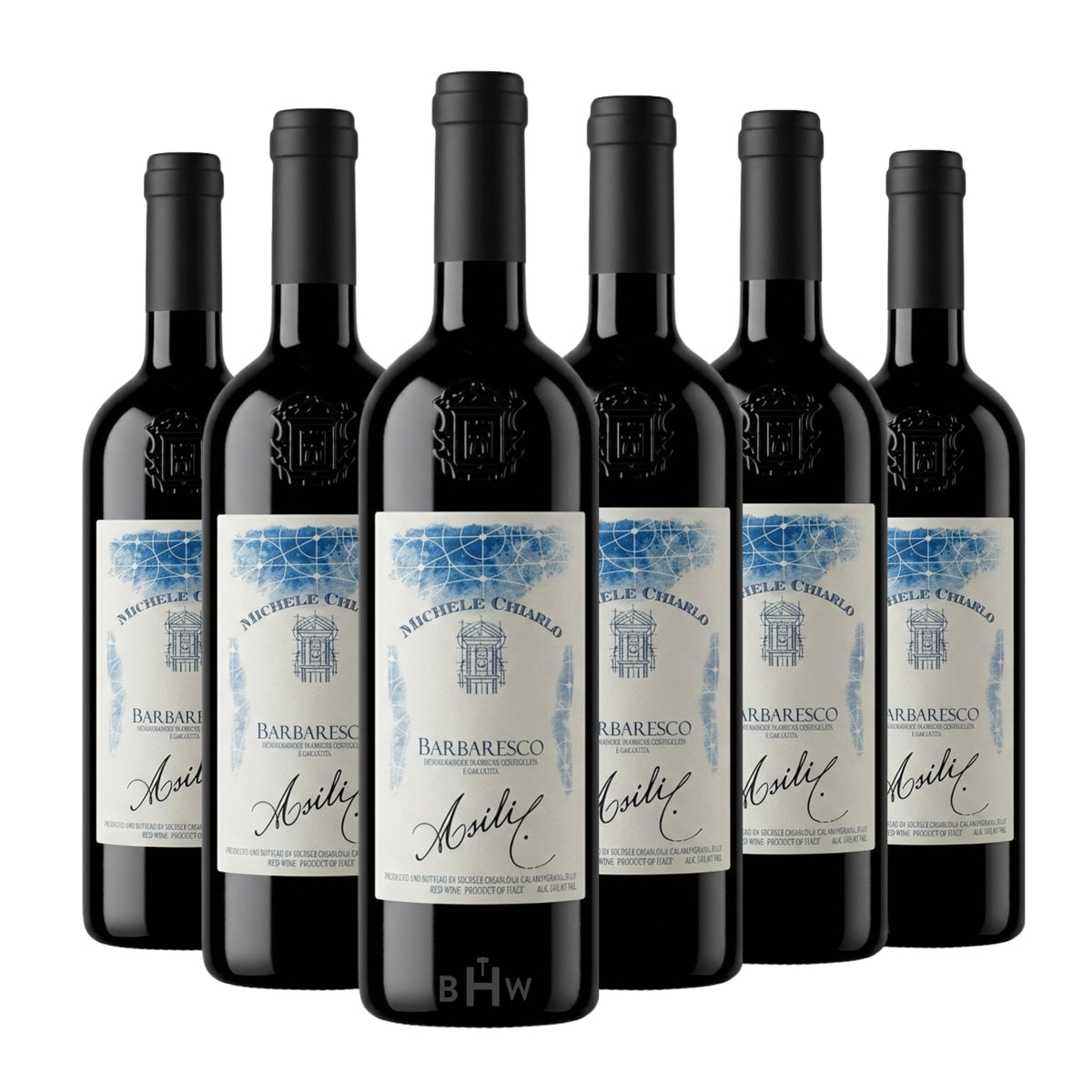 2023 Michele Chiarlo Barbaresco 'Asili' Piedmont 6-pack red wine bottles, curated by Big Hammer Wines.