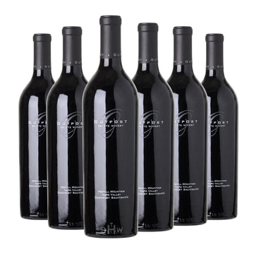 Six bottles of 2023 Outpost Howell Mountain Cabernet Sauvignon Napa Valley red wine. Curated by Big Hammer Wines.