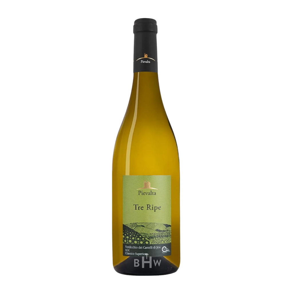 2023 Pievalta 'Tre Ripe' Verdicchio dei Castelli di Jesi Classico Superiore single white wine bottle, curated by Big Hammer Wines.