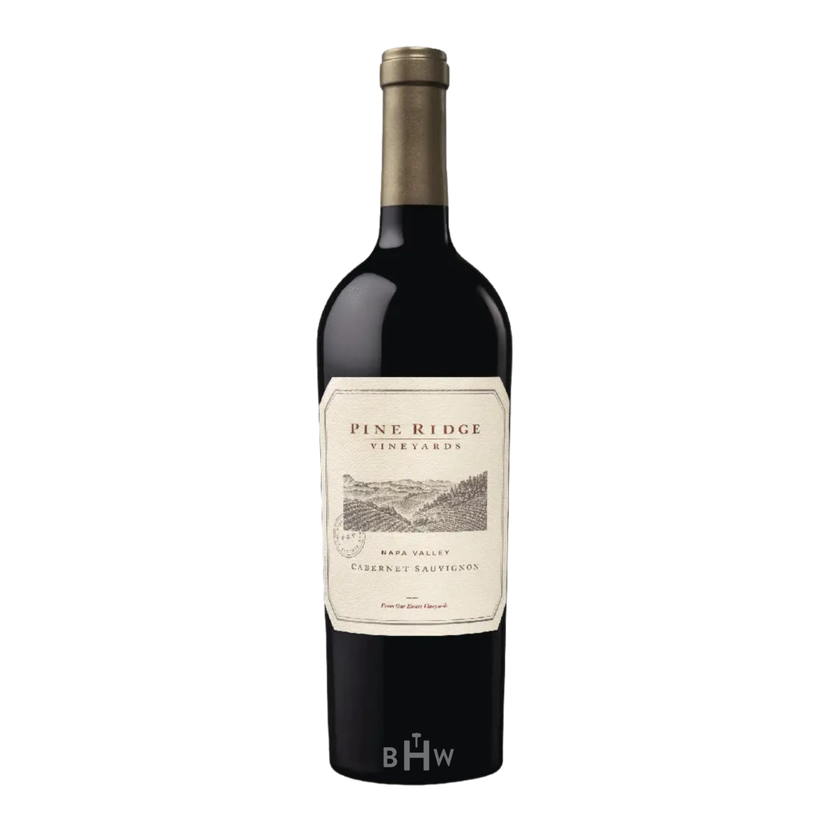 A bottle of 2023 Pine Ridge Vineyards Cabernet Sauvignon Napa Valley red wine, curated by Big Hammer Wines.