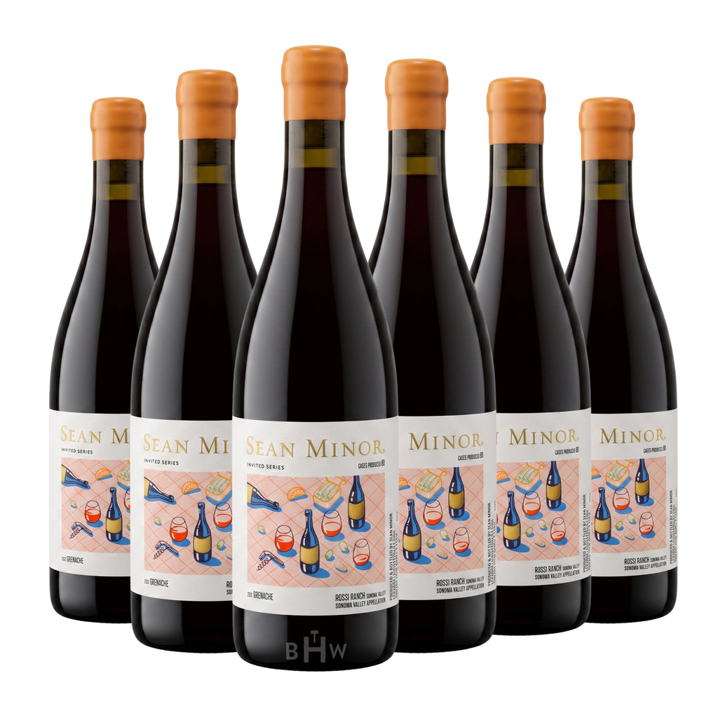 A 6-bottle pack of 2023 Sean Minor Invited Series Rossi Ranch Grenache Sonoma Valley 750ml red wine, curated by Big Hammer Wines.