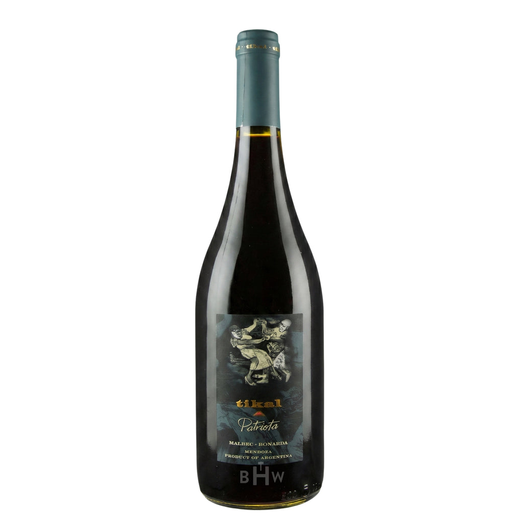 A single bottle of 2023 Tikal Patriota Malbec - Bonarda red wine from Mendoza, Argentina, curated by Big Hammer Wines.