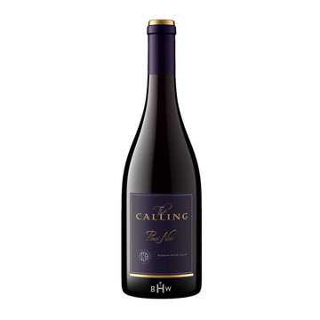 2023_TheCallingPinotNoirRussianRiverValley wine bottle with a white background.