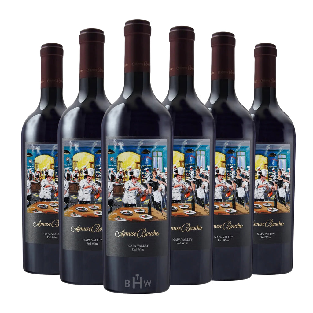 Six bottles of 2024 Amuse Bouche Napa Valley Proprietary Red Wine. Curated by Big Hammer Wines.