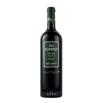 A bottle of 2024 Au Sommet Atlas Peak Cabernet Sauvignon Napa Valley red wine, curated by Big Hammer Wines.