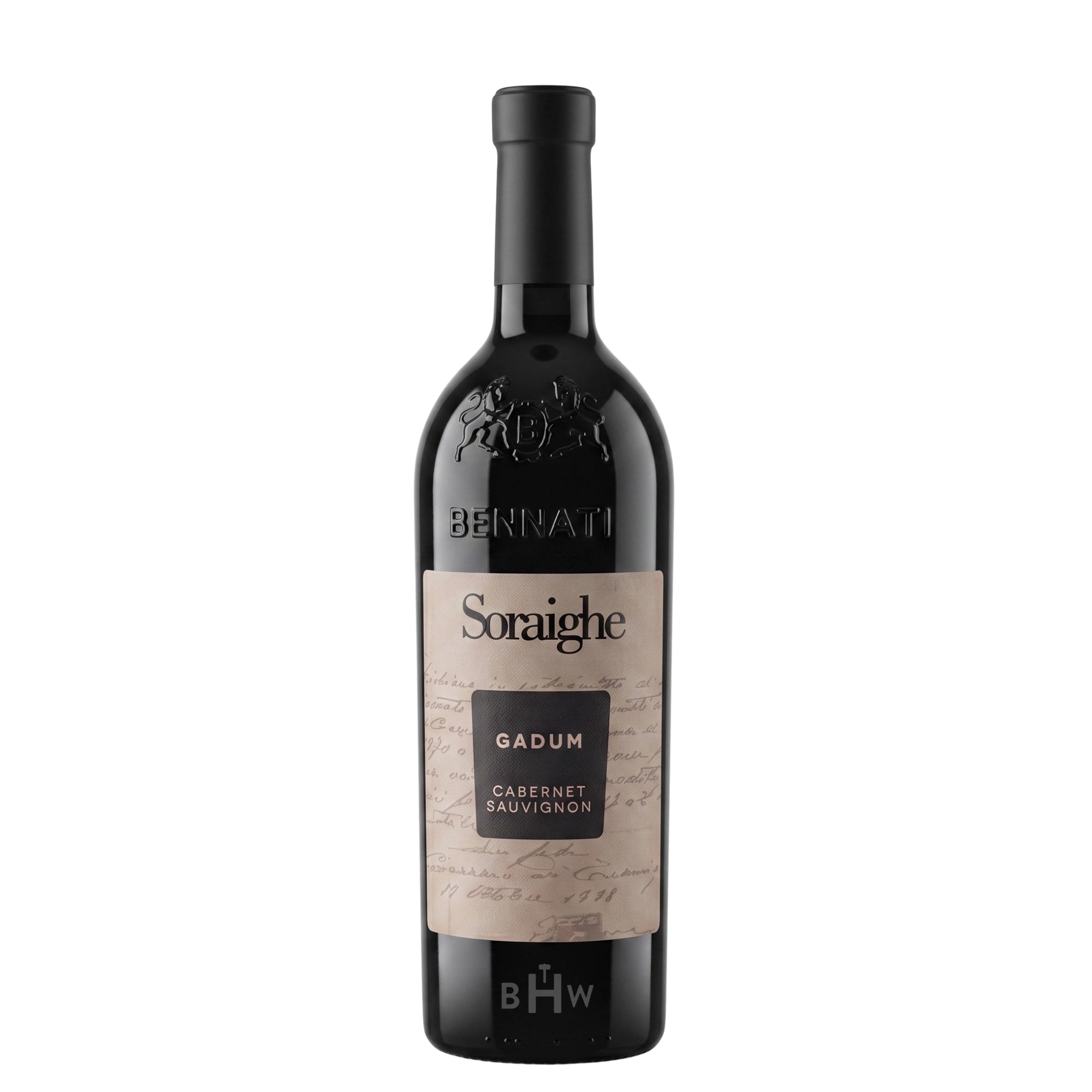 A bottle of 2024 Bennati Gadum Cabernet Sauvignon Veneto red wine, curated by Big Hammer Wines.