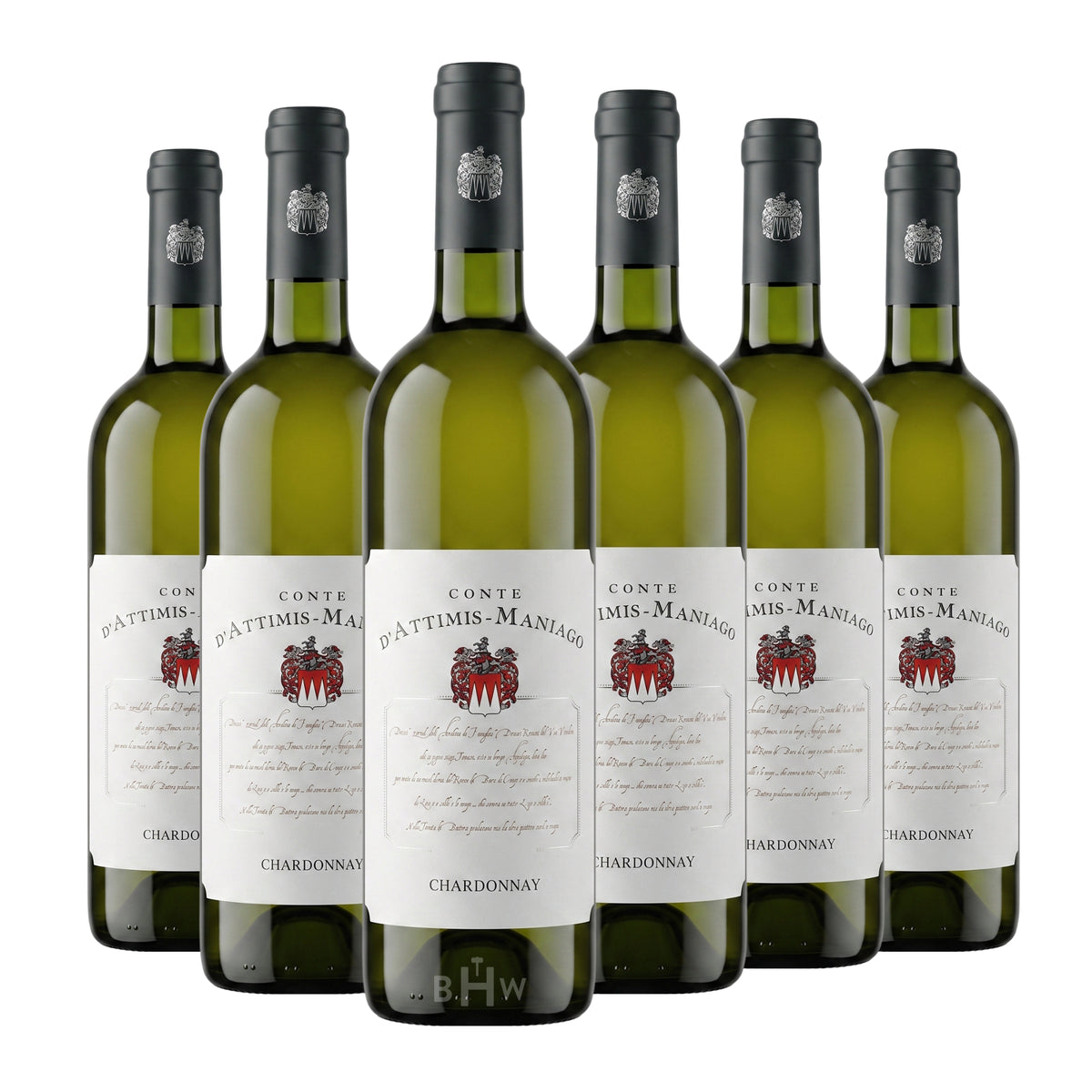 2024 Conte d'Attimis Chardonnay Colli Orientali DOC Friuli-Venezia Giulia 6-pack white wine bottles, curated by Big Hammer Wines.
