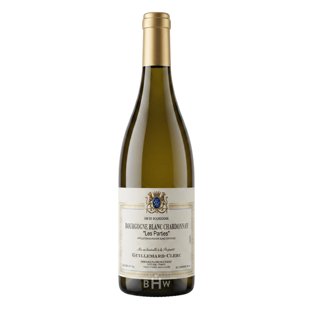 A bottle of 2024 Domaine Guillemard-Clerc Bourgogne Blanc Les Parties Chardonnay Burgundy, curated by Big Hammer Wines.