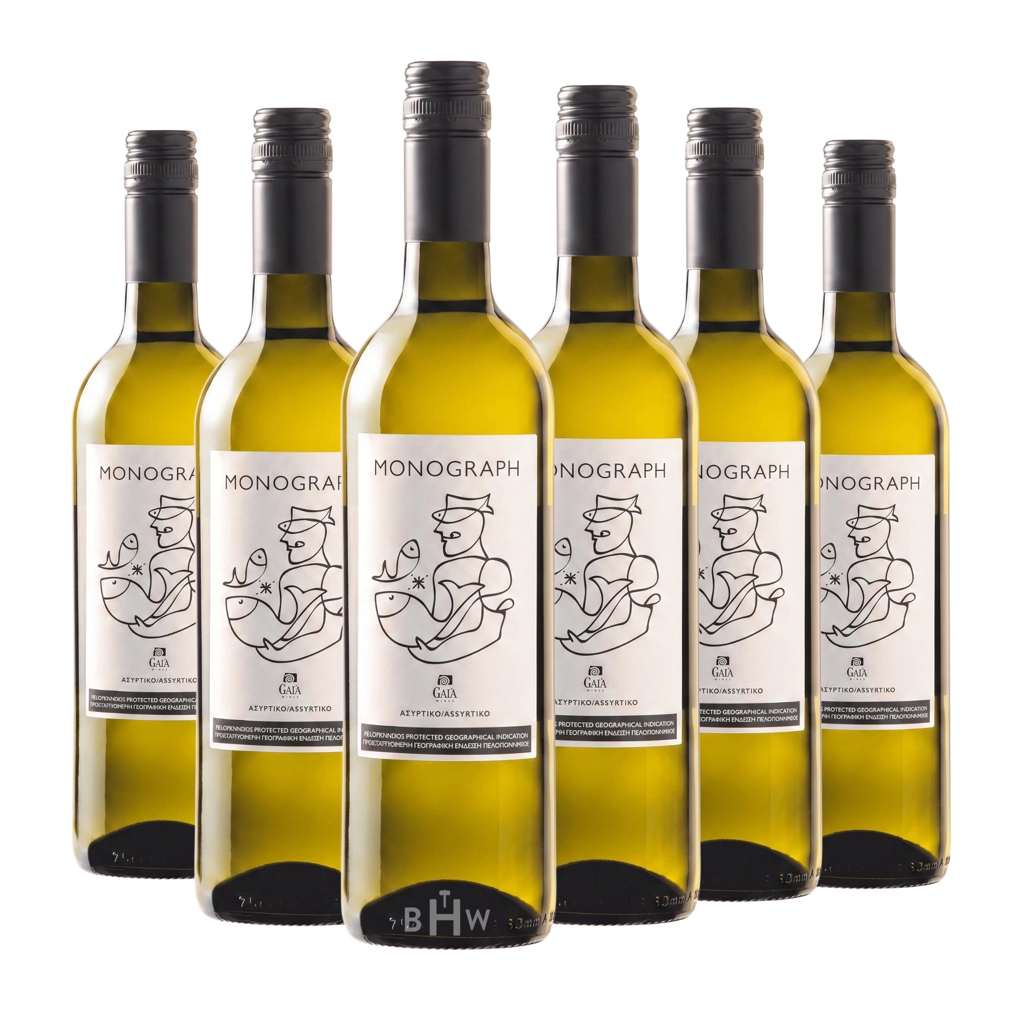 Six bottles of 2024 Gaia Monograph Assyrtiko Peloponnese (6x750ml), curated by Big Hammer Wines.