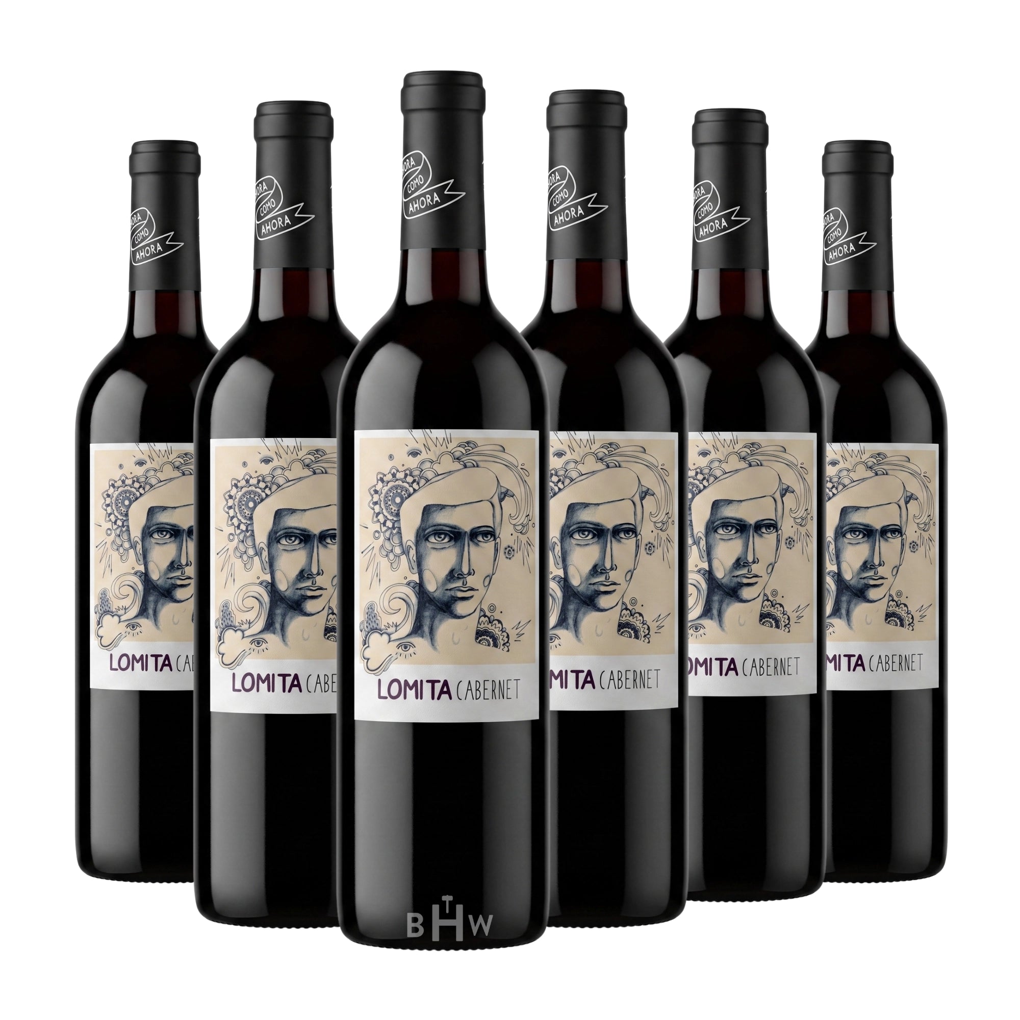 Six bottles of 2024 Hacienda La Lomita Cabernet Sauvignon red wine, curated by Big Hammer Wines.