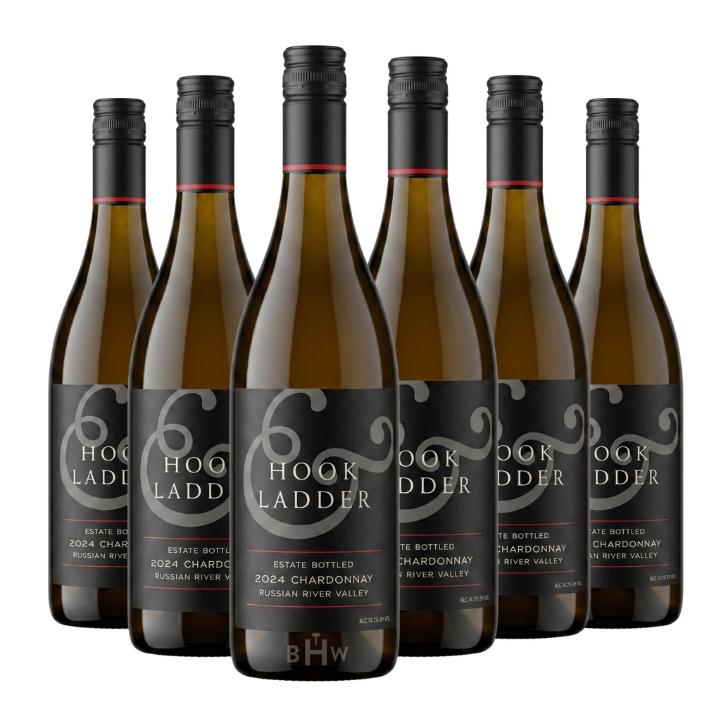 A 6-bottle pack of 2024 Hook & Ladder Chardonnay Russian River Valley 750ml white wine, curated by Big Hammer Wines.