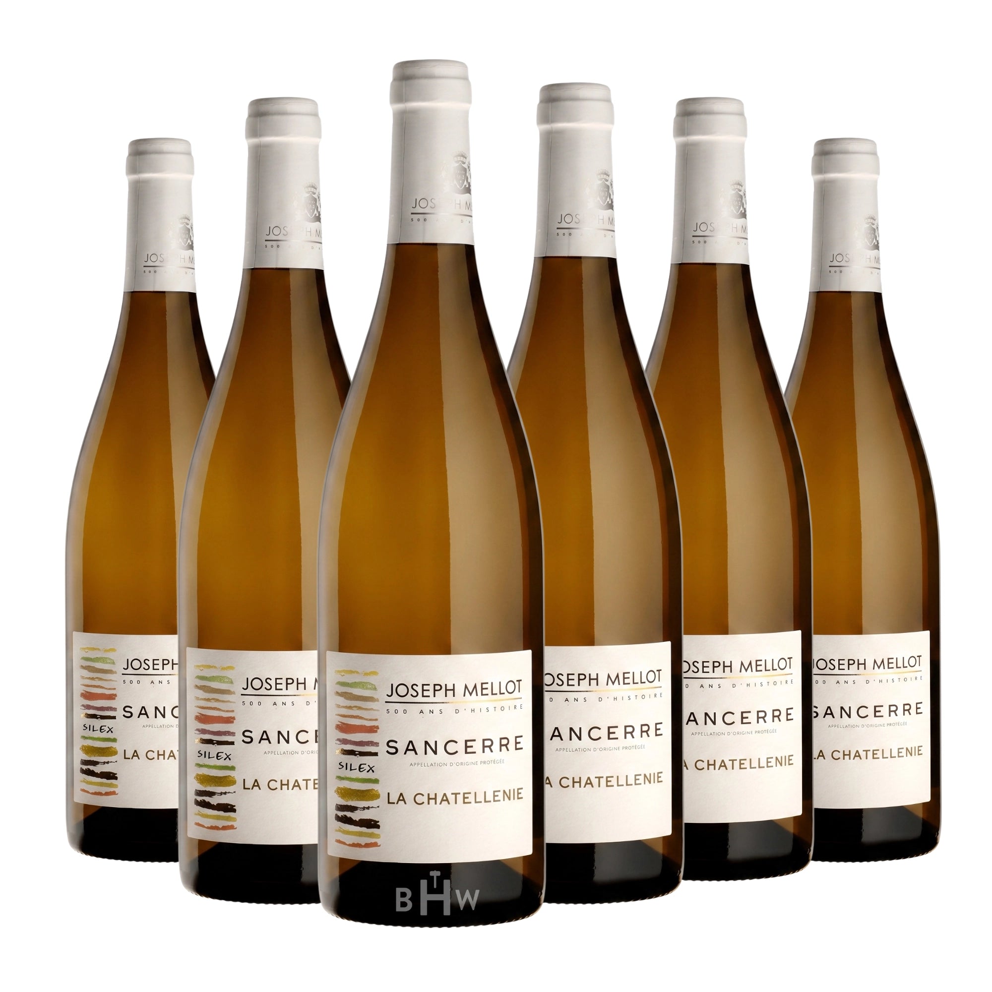 Six bottles of 2024 Joseph Mellot Sancerre La Châtellenie white wine, curated by Big Hammer Wines.