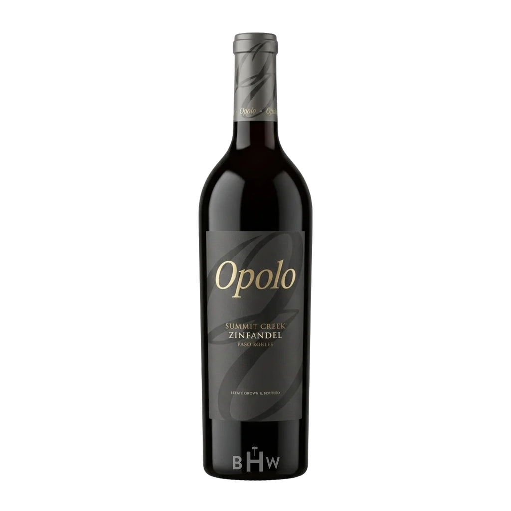 2024 Opolo Vineyards 'Summit Creek' Zinfandel Paso Robles single red wine bottle, curated by Big Hammer Wines.