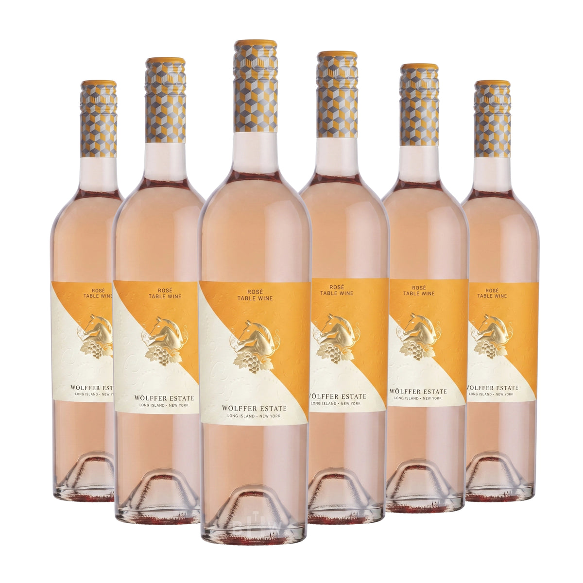 Six bottles of 2024 Wölffer Estate Long Island Rosé Table Wine. Curated by Big Hammer Wines.
