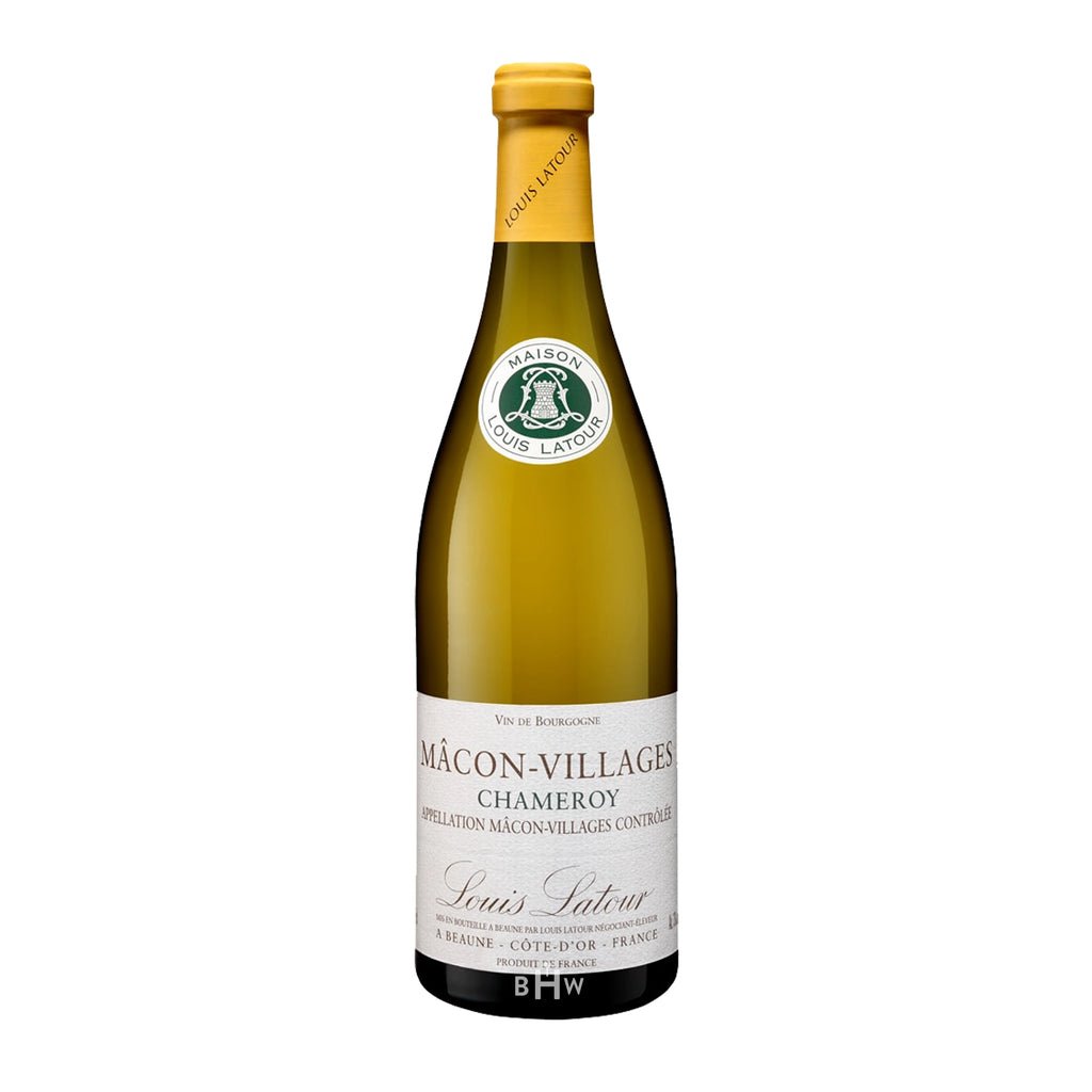 2024  Louis Latour Macon-Villages Chameroy wine bottle with a white background. 