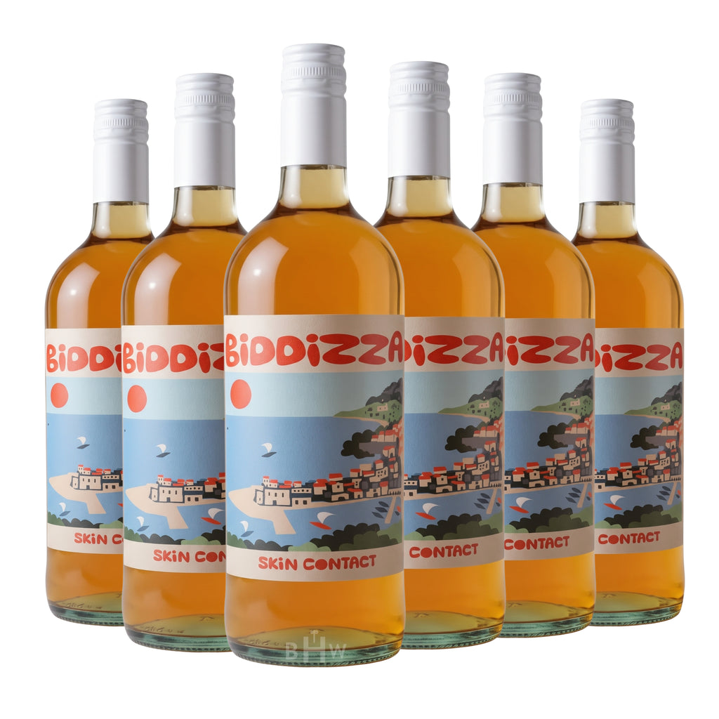 2025 Biddizza 'Skin Contact' Orange Catarratto Terre Siciliane IGT Sicily 6-pack orange wine bottles, curated by Big Hammer Wines.