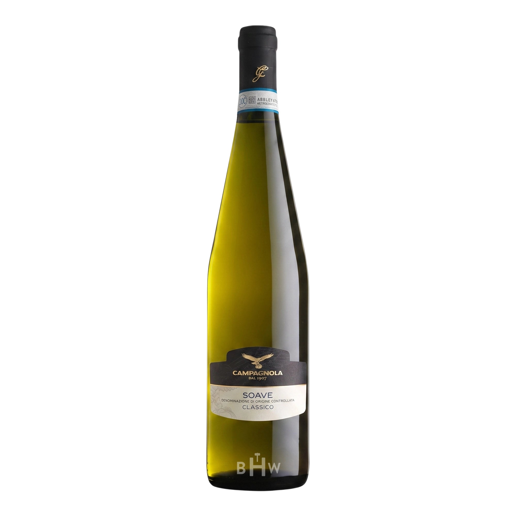 A bottle of 2025 Campagnola Soave Classico Villa Leone Veneto, curated by Big Hammer Wines.