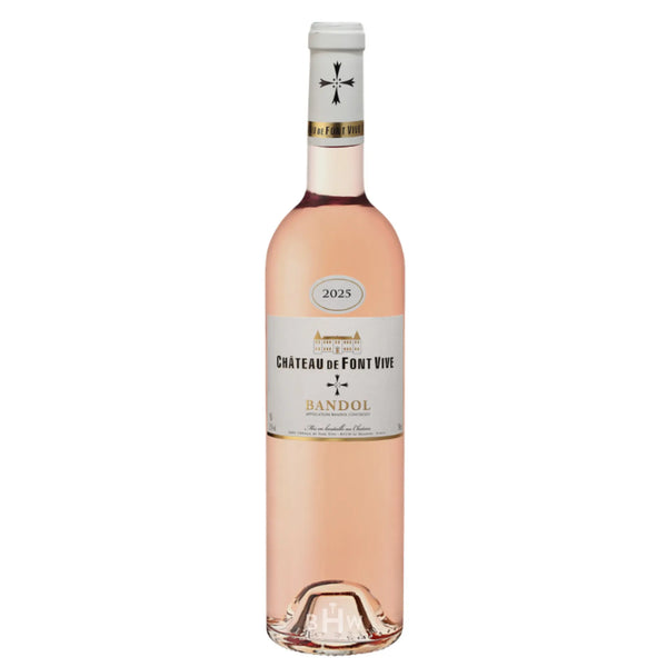 2025 Chateau de Font Vive Bandol Rose Provence wine bottle.
