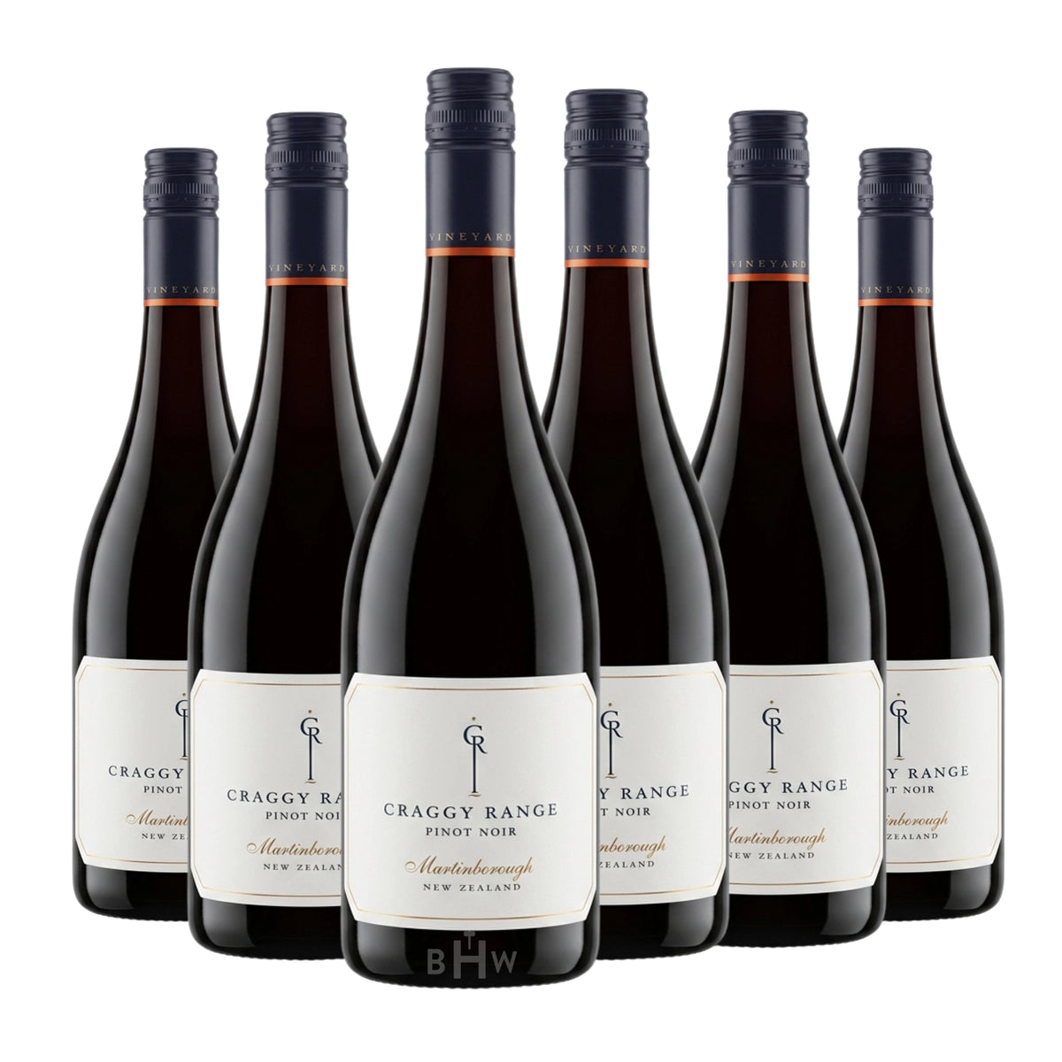 2025 Craggy Range Pinot Noir Martinborough New Zealand 6-pack red wine bottles, curated by Big Hammer Wines.
