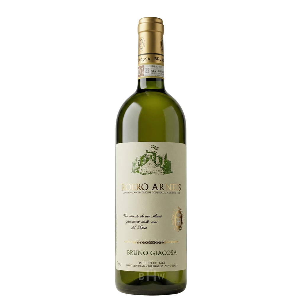 A single bottle of 2025 Bruno Giacosa Roero Arneis white wine from Italy, curated by Big Hammer Wines.