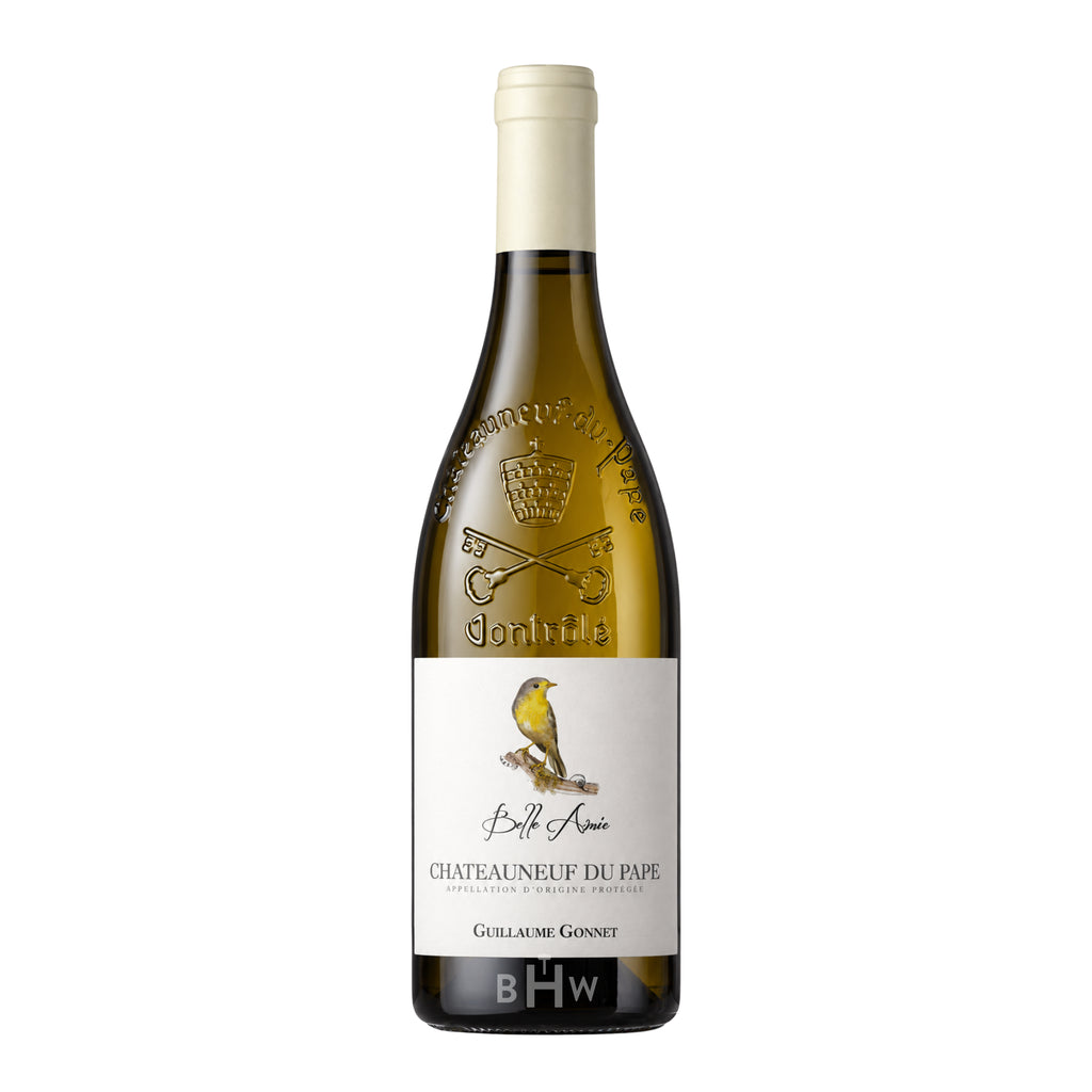 2025 Guillaume Gonnet 'Belle Amie' Châteauneuf-du-Pape Blanc single white wine bottle, curated by Big Hammer Wines.