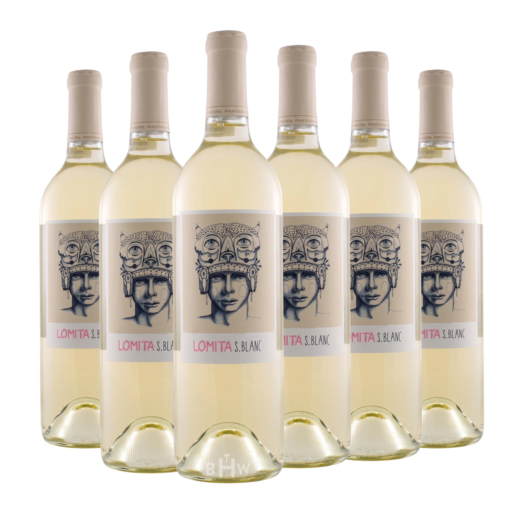 Six bottles of 2025 Hacienda La Lomita Sauvignon Blanc white wine, curated by Big Hammer Wines.
