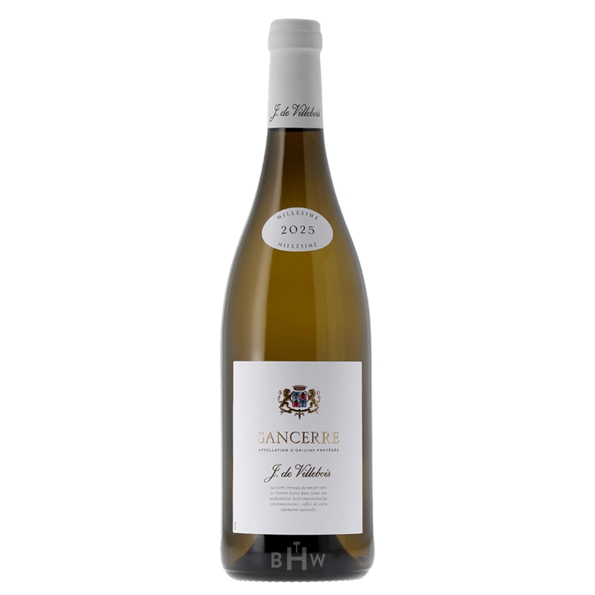 2025 J. De Villebois Sancerre Blanc wine bottle.
