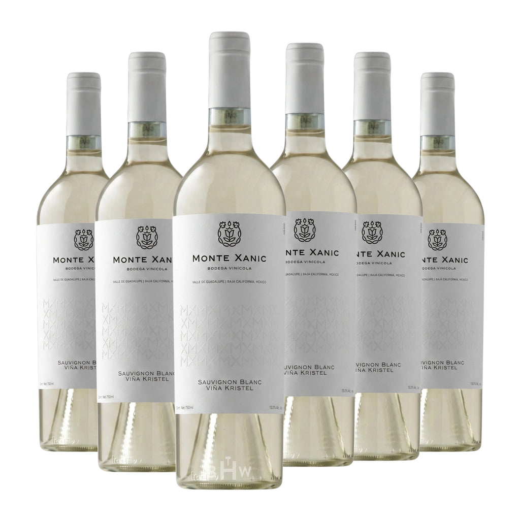 Six bottles of 2025 Monte Xanic Viña Kristel Sauvignon Blanc white wine, curated by Big Hammer Wines.