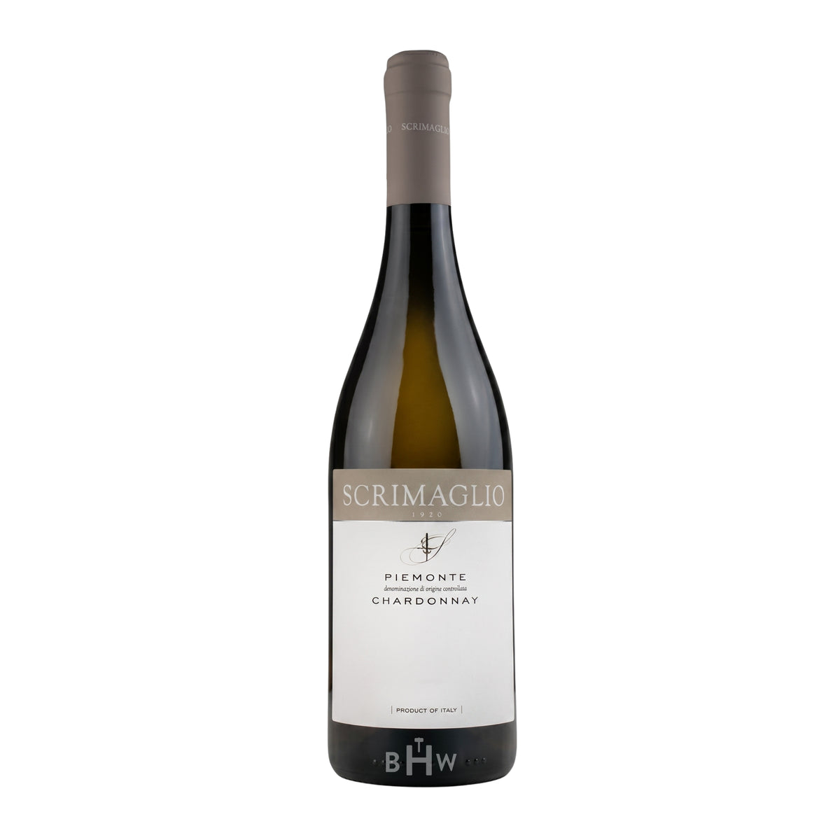 2025 Scrimaglio Chardonnay Piemonte DOC white wine bottle, curated by Big Hammer Wines.