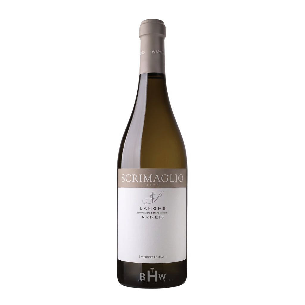 2025 Scrimaglio Langhe Arneis Piedmont white wine bottle, curated by Big Hammer Wines.