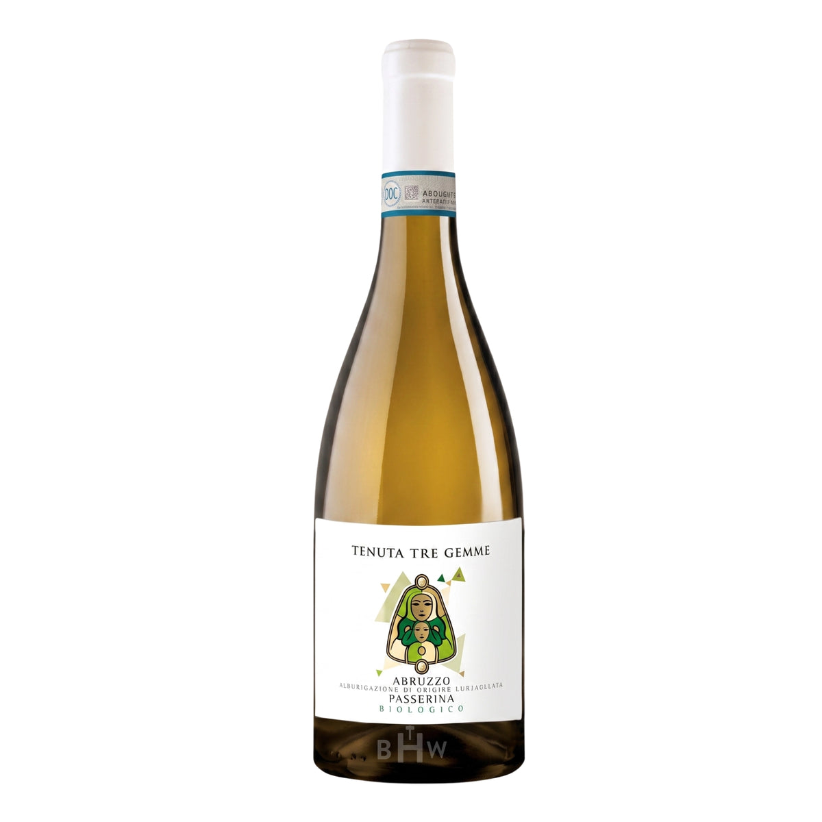 A bottle of 2025 Tenuta Tre Gemme Terroir Line Passerina Abruzzo white wine, curated by Big Hammer Wines.