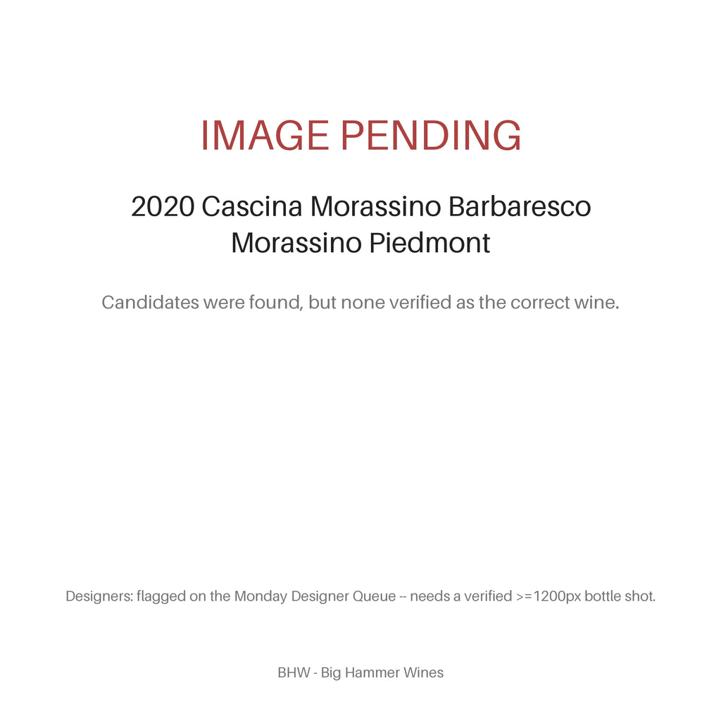 Image pending for 2020 Cascina Morassino Barbaresco Morassino Piedmont. Candidates were found, but none verified as the correct wine.