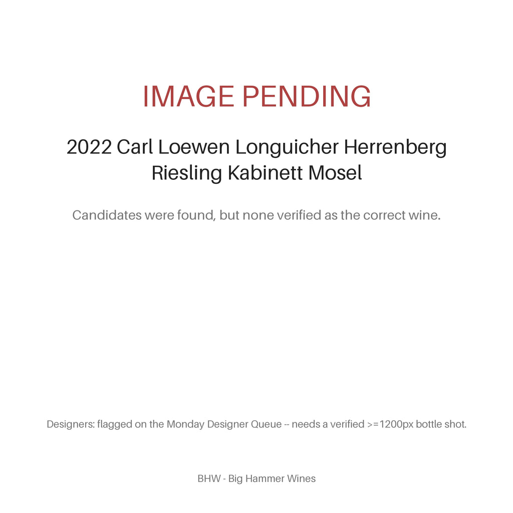 Image pending for 2022 Carl Loewen Longuicher Herrenberg Riesling Kabinett Mosel. Candidates were found, but none verified as the correct wine.