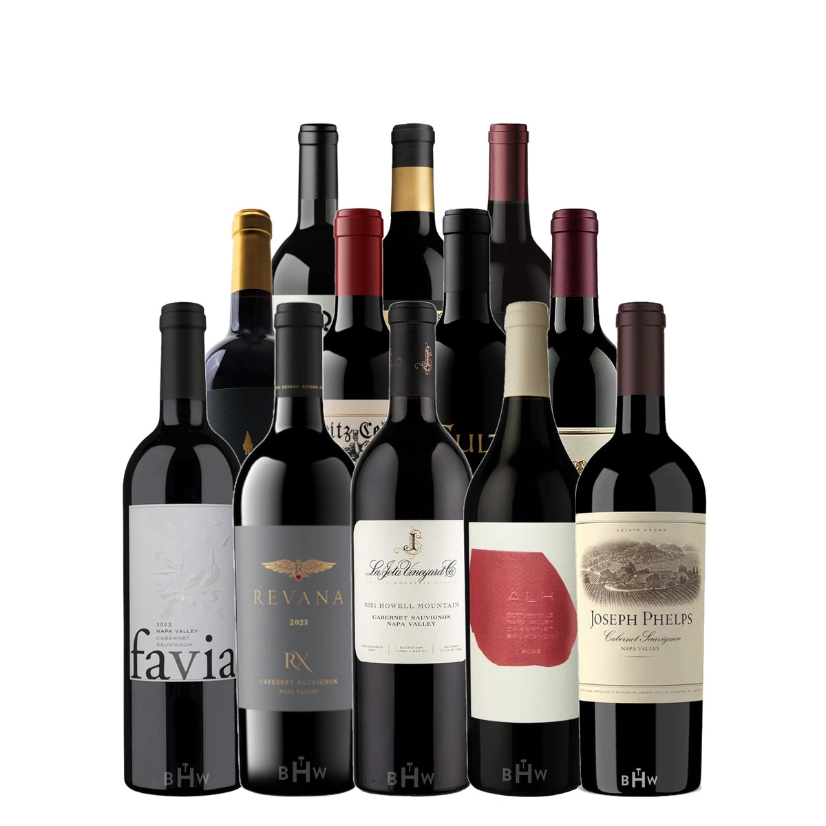 The Big Hammer Napa Top 12 case - twelve Napa Valley Cabernet Sauvignons including Favia, Revana RX, La Jota Howell Mountain, Paul Hobbs ALH and Joseph Phelps