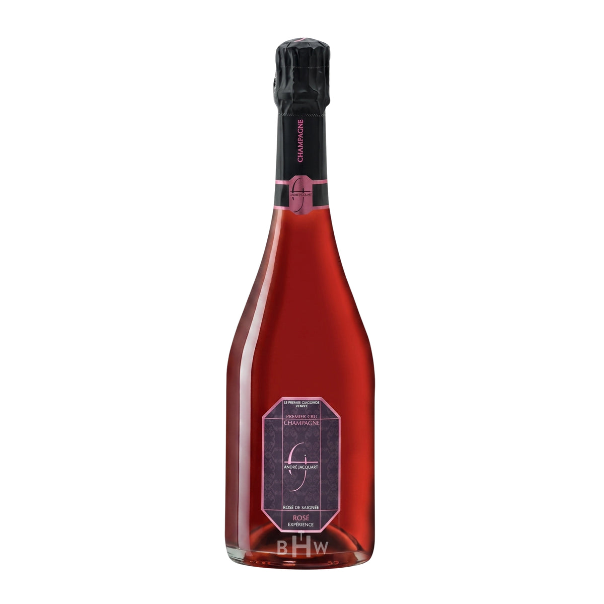 Andre Jacquart Premier Cru Champagne Rosé De Saignee Experience NV rosé sparkling wine bottle, curated by Big Hammer Wines.