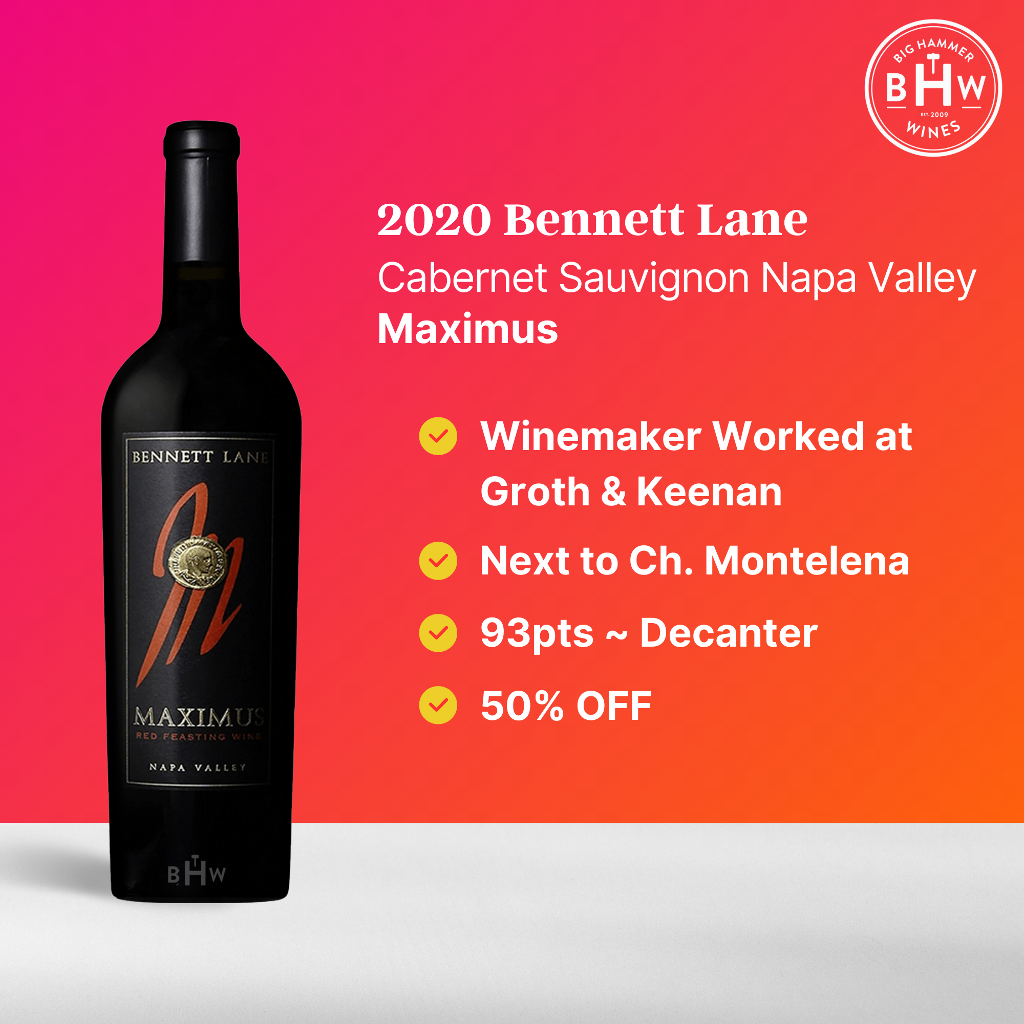 2020 Bennett Lane Maximus Cabernet Sauvignon Napa Valley