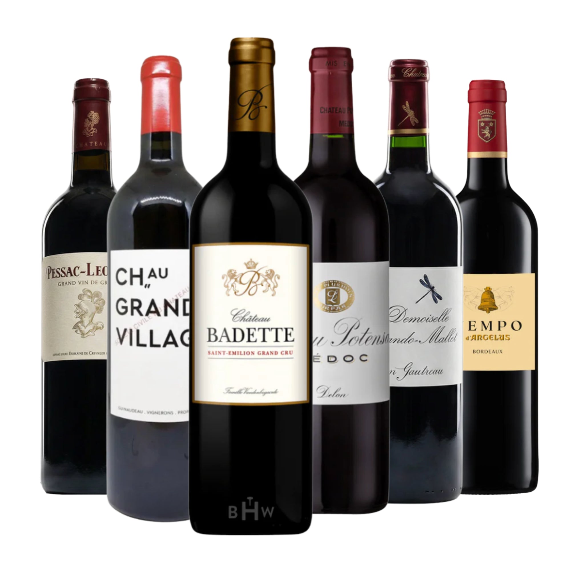 Best Bordeaux 6-Pack Sampler for Beginners with a selection of classic Bordeaux wines from Pessac-Léognan, Saint-Émilion Grand Cru, Médoc, and more, perfect for new wine enthusiasts