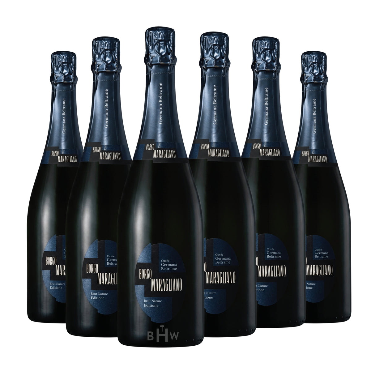 Borgo Maragliano 'Cuvée Germana Beltrame' Brut Nature Solera Chardonnay Piemonte NV 6-pack sparkling wine bottles, curated by Big Hammer Wines.