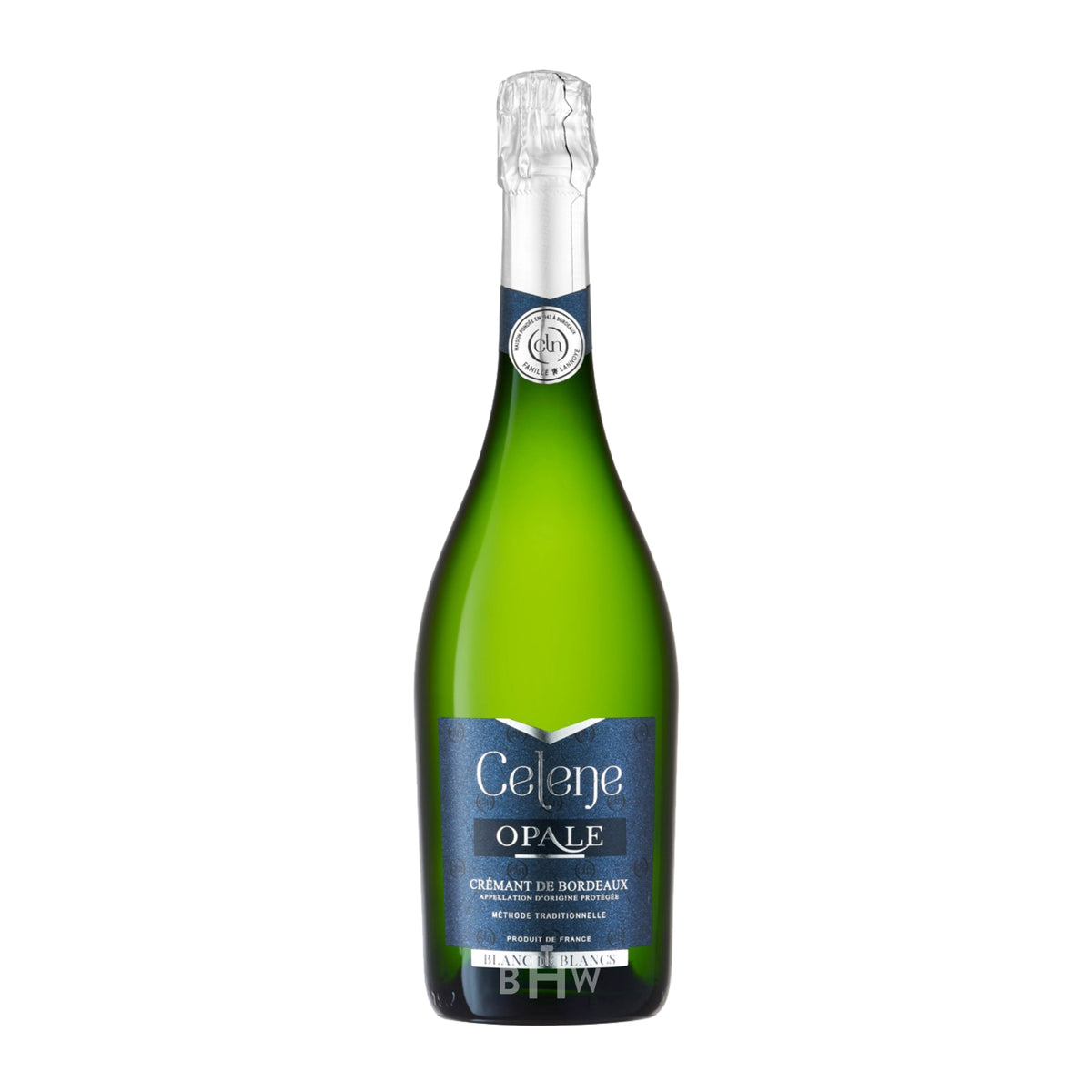 Célene 'Opale' Crémant de Bordeaux Blanc de Blancs NV single sparkling wine bottle, curated by Big Hammer Wines.