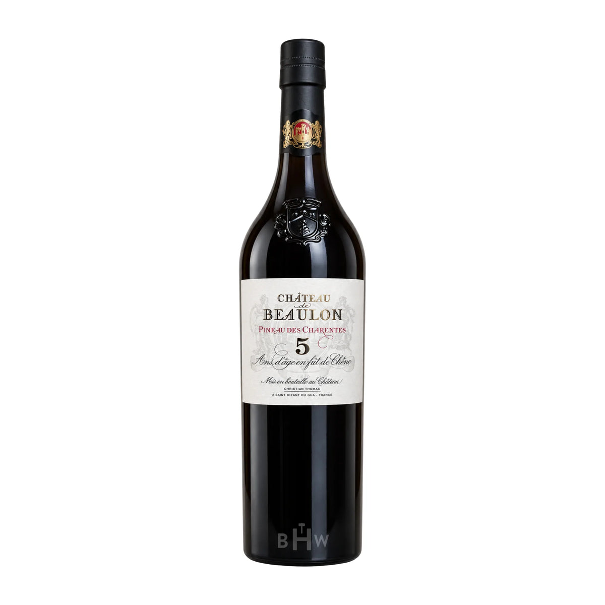 A bottle of Chateau de Beaulon Pineau des Charentes 5 Ans Rouge Cognac NV