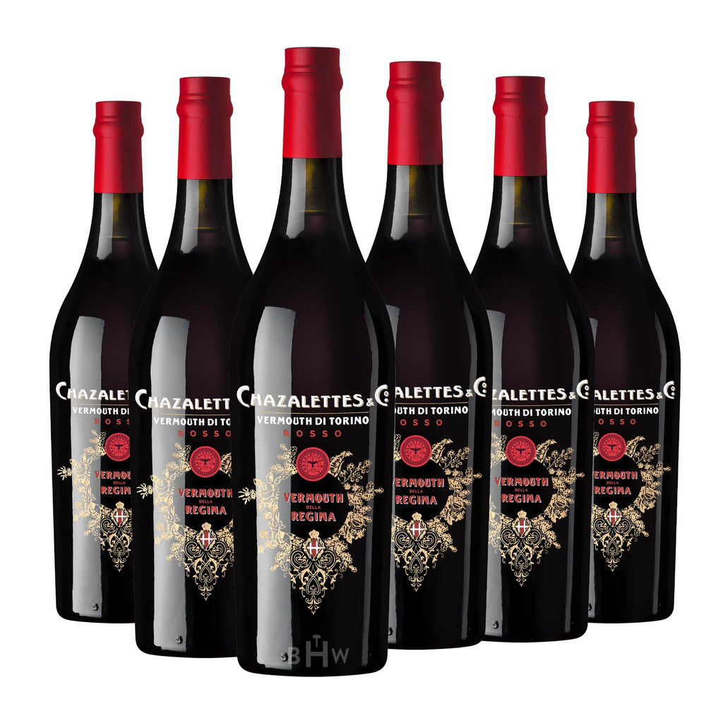 A 6-bottle pack of Chazalettes Vermouth di Torino Rosso della Regina Piedmont NV 750ml, curated by Big Hammer Wines.