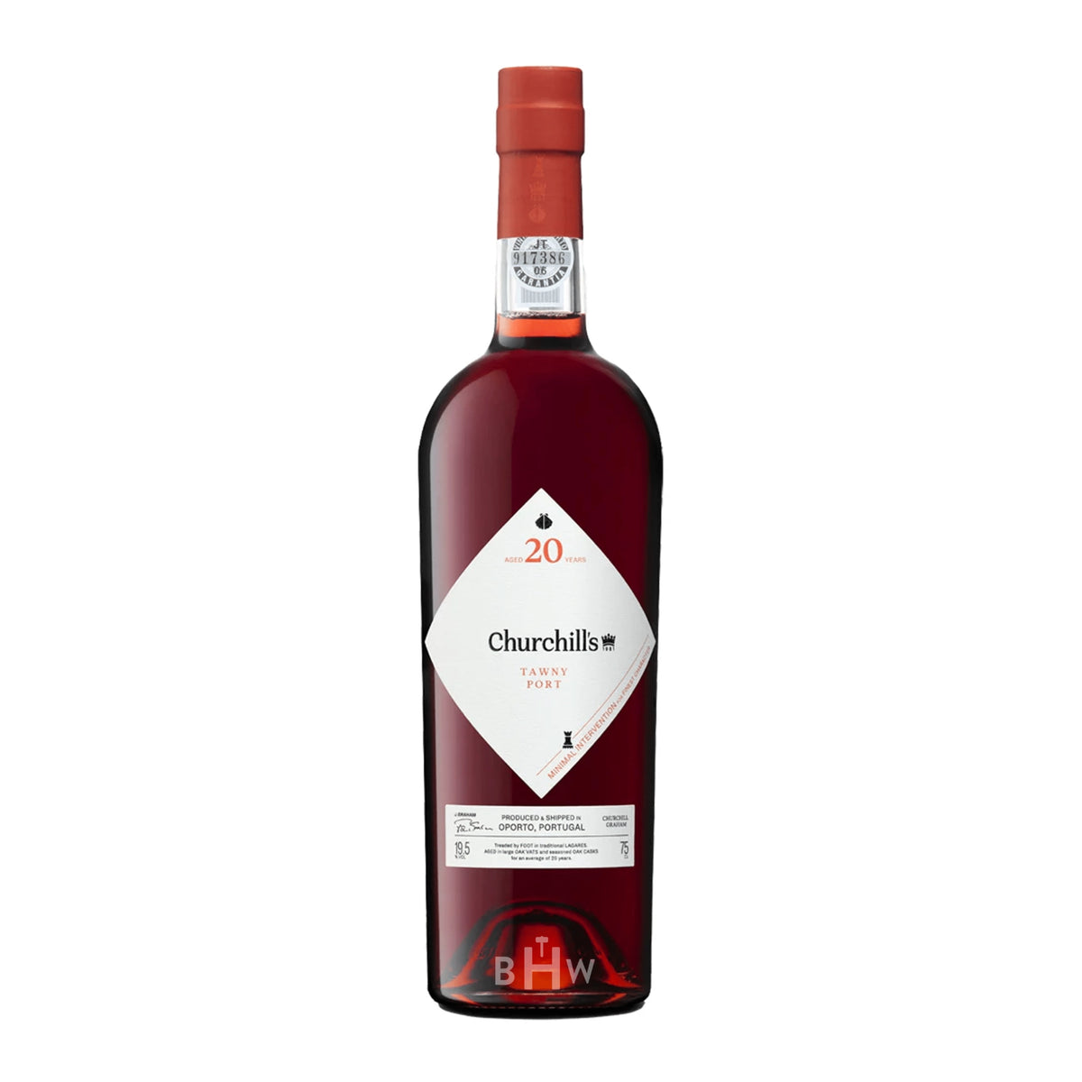Churchill's 20 Year Old Tawny Port Douro NV dessert wine bottle, curated by Big Hammer Wines.